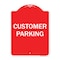 Signmission Designer Series Customer Parking, Red & White Heavy-Gauge Aluminum Sign, 24" x 18", RW-1824-9855 A-DES-RW-1824-9855 - alternate 1